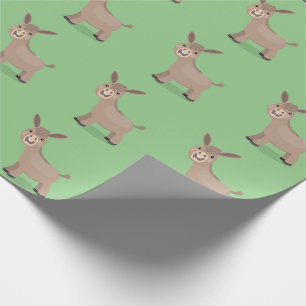 Papier Cadeau Illustration d'âne miniature joyeux