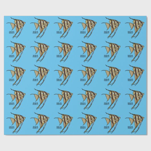 Papier Cadeau Illustration d'angelfish (Plat)