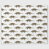 Papier Cadeau Illustration d'Ankylosaurus (Plat)