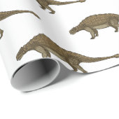 Papier Cadeau Illustration d'Ankylosaurus (Coin rond)