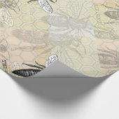 Papier Cadeau Illustration d'antiquité de l'insecte de la reine  (Coin)