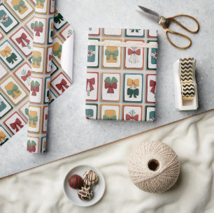 Papier Cadeau Illustration d'arche de Noël joyeuse