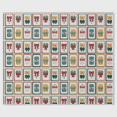 Papier Cadeau Illustration d'arche de Noël joyeuse (Plat)