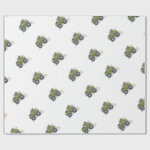 Papier Cadeau Illustration de bande dessinée d'un éléphant (Plat)