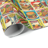 Papier Cadeau Illustration de bande dessinée vintage (Coin rond)