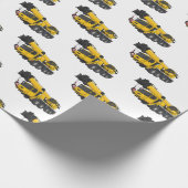 Papier Cadeau Illustration de camion de grue (Coin)