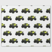 Papier Cadeau Illustration de camion monstre (Plat)