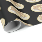 Papier Cadeau Illustration de Cannoli (Coin rond)