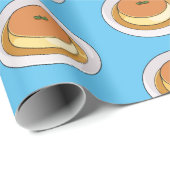 Papier Cadeau Illustration de caramel de crème (Coin rond)