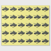 Papier Cadeau Illustration de caricature de réservoir (Plat)