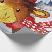 Papier Cadeau Illustration de cerfs communs d'amis de région (Coin)