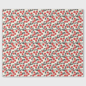 Papier Cadeau Illustration de cerise rouge joyeuse (Plat)