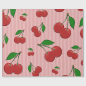 Papier Cadeau Illustration de cerises (Plat)