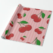 Papier Cadeau Illustration de cerises (Déroulé)