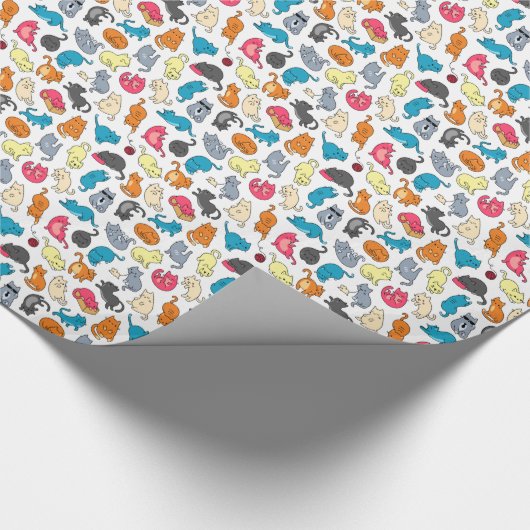 Papier Cadeau Illustration de chats, de chatons mignons (Coin)