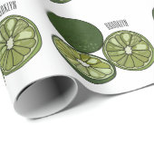 Papier Cadeau Illustration de chaux Kaffir (Coin rond)