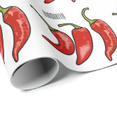 Papier Cadeau Illustration de chili (Coin rond)