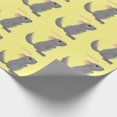Papier Cadeau Illustration de chinchilla gris mignon (Coin)