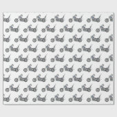 Papier Cadeau Illustration de Chopper Motorcycle 1950 (Plat)