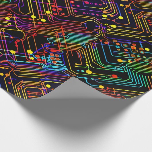 Papier Cadeau Illustration de conception de carte de circuit Cus (Coin)