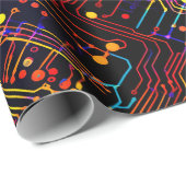 Papier Cadeau Illustration de conception de carte de circuit Cus (Coin rond)