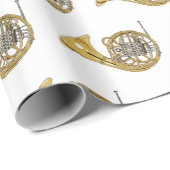 Papier Cadeau Illustration de corne française (Coin rond)