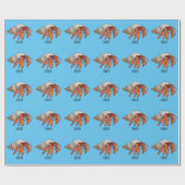 Papier Cadeau Illustration de crabe ermite (Plat)