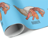 Papier Cadeau Illustration de crabe ermite (Coin rond)
