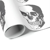 Papier Cadeau Illustration de crâne (Coin rond)