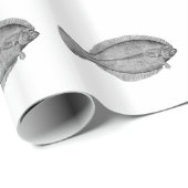 Papier Cadeau Illustration de cru de flet d'hiver (Coin rond)