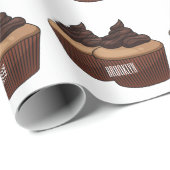 Papier Cadeau Illustration de Cupcake (Coin rond)