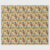 Papier Cadeau Illustration de Cute Retro Chihuahua (Plat)