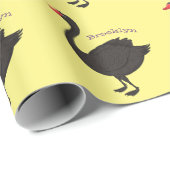 Papier Cadeau Illustration de cygne noir (Coin rond)