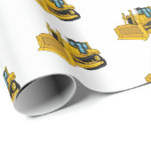 Papier Cadeau Illustration de dessin animé Bulldozer (Coin rond)