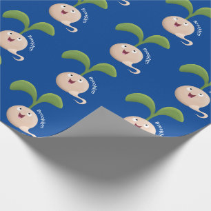 Papier Cadeau Illustration de dessin animé d'une pousse de grain