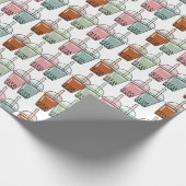 Papier Cadeau Illustration de dessin animé pour le thé de bulle (Coin)