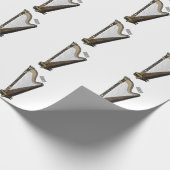 Papier Cadeau Illustration de dessin animé sur la harpe (Coin)