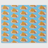 Papier Cadeau Illustration de dessin animé sur le poulet frit (Plat)