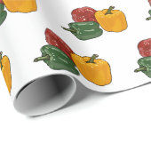 Papier Cadeau Illustration de dessin de Capsicum (Coin rond)