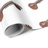 Papier Cadeau Illustration de dessin de Sitar (Coin rond)