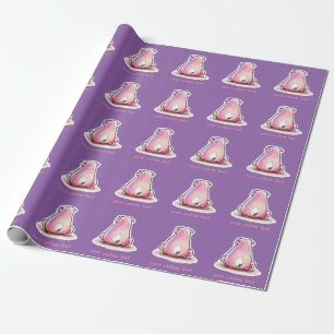 Papier Cadeau illustration de dessin de style de cochon impruden