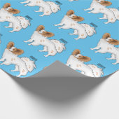 Papier Cadeau Illustration de dessin pour chien de Papillon (Coin)