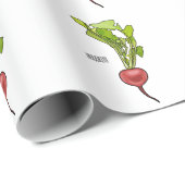Papier Cadeau Illustration de dessin Radish (Coin rond)