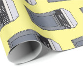 Papier Cadeau Illustration de dessin sur micro-ondes (Coin rond)