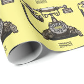 Papier Cadeau Illustration de dessin téléphonique (Coin rond)