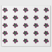 Papier Cadeau Illustration de fleurs (Plat)