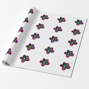 Papier Cadeau Illustration de fleurs