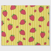 Papier Cadeau Illustration de fraises (Plat)