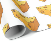 Papier Cadeau Illustration de fromage (Coin rond)