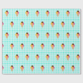 Papier Cadeau Illustration de glace colorée (Plat)